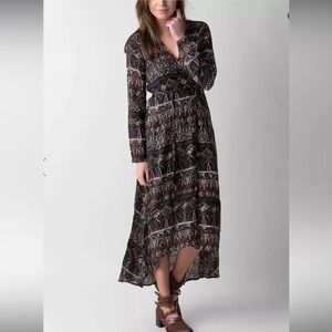 Volcom Wrapture Dress Maxi Kimono Long Sleeve Size Medium